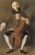 Johann Wolfgang von Goethe who worked in vienna and madrid. he was a fine cellist oil painting on canvas